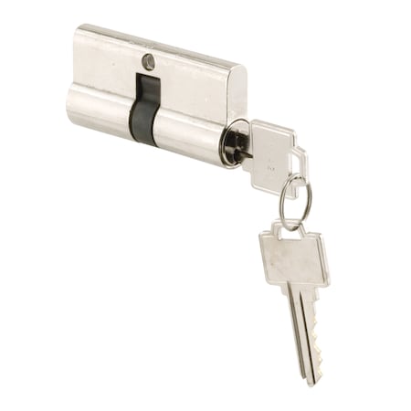 Prime-Line Chrome, Storm or Security Door Mortise Double Lock Cylinder, For Kwikset Systems Single Pack K 5061